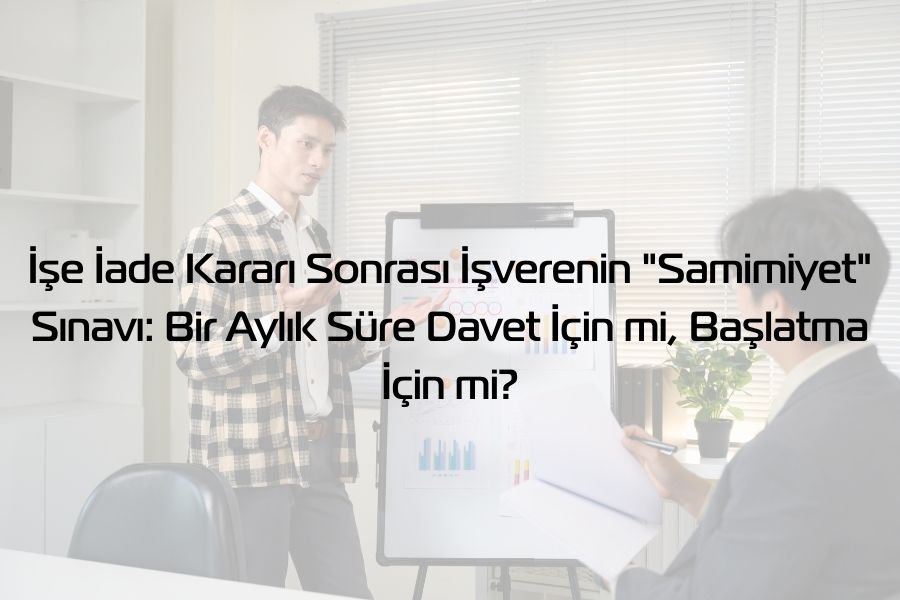 İşe İade Kararı Sonrası İşverenin “Samimiyet” Sınavı: Bir Aylık Süre Davet İçin mi, Başlatma İçin mi?