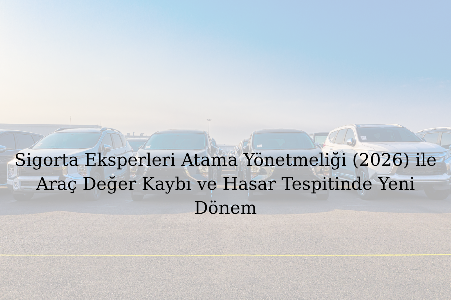Sigorta Eksperleri Atama Yönetmeliği (2026) ile Araç Değer Kaybı ve Hasar Tespitinde Yeni Dönem