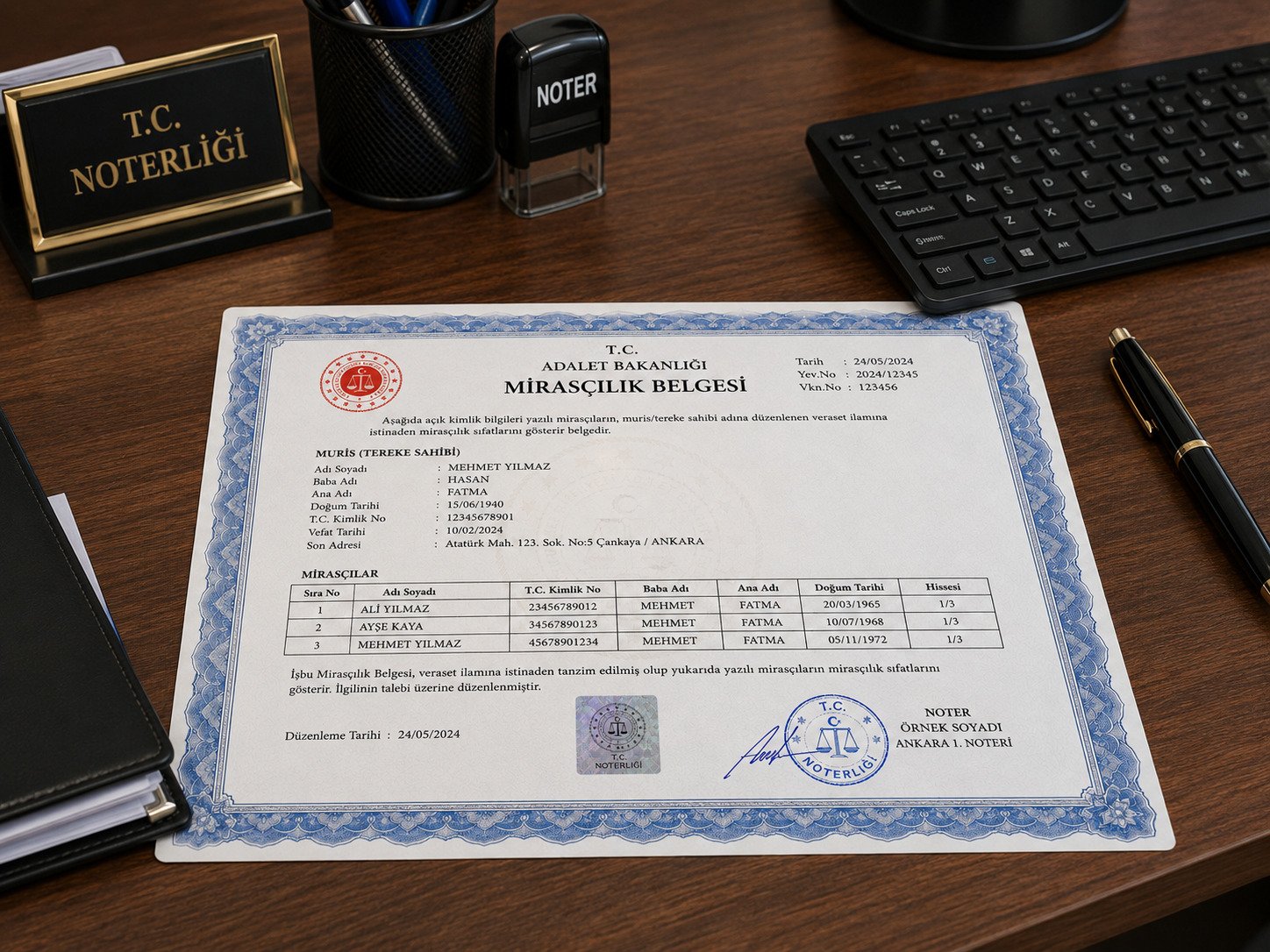 Mirasçılık Belgesinin Noterden Alınması Süreci